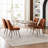 Modern Chenille Fabric Upholstered Dining Chairs Armless Side Chairs with Color-Matched Metal Frame For Kitchen Dining Room-1088891422