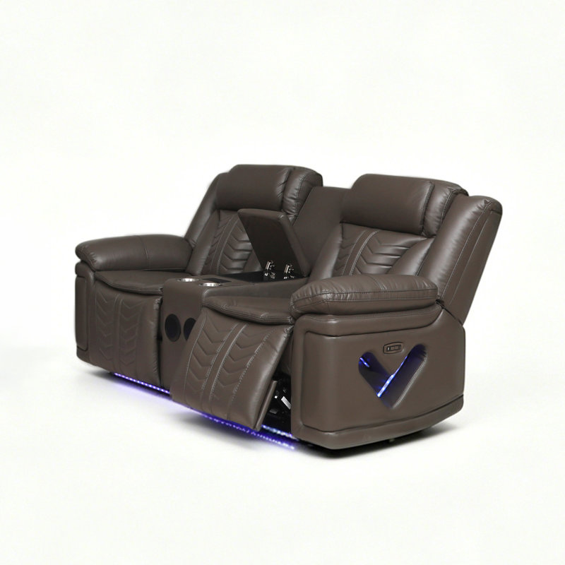Causeuse inclinable électrique Drake Luxury, Dark Brown