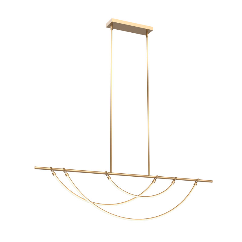 Aryas 3 - Light LED Pendant, 62.25" H x 60" W x 1.75" D