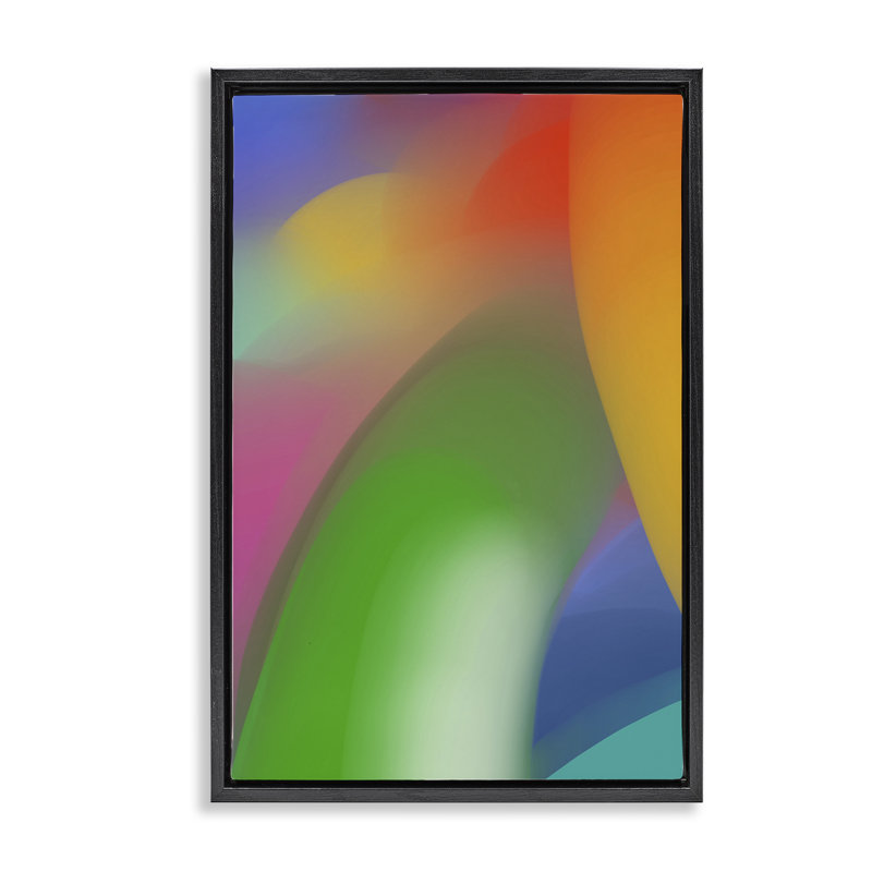 Cadre flottant The Painter's Dawn Spectrum, design par Atelier Posters, Cadre flottant noir de jais, H 25 po x l 17 po