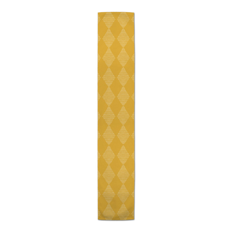Trombly Table Runner, Yellow, 90" x 16"