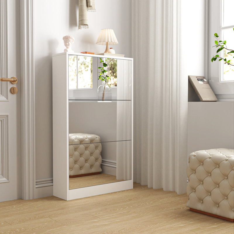 Armoire à chaussures moderne avec petit miroir