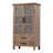 Rustic Embossed Floral Accent Storage Cabinet with Drawers