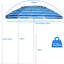 Mccray 220cm Beach Parasol