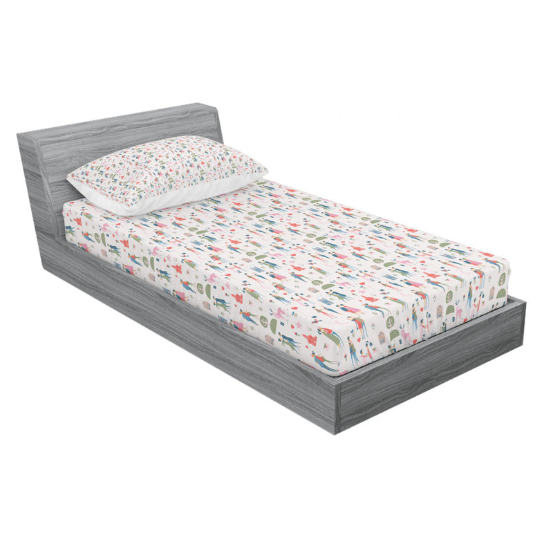 Microfiber Sheet Set, Twin Sheet Set with Fitted Sheet