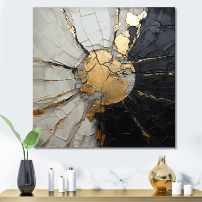 «Beige Black Minimalisme Poteries», reproduction sur toile