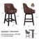 Chela Upholstered Button-Tufted Barstool with Solid Wood Frame