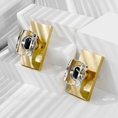 Modern Grace Series Crystal Privacy Door Knobs