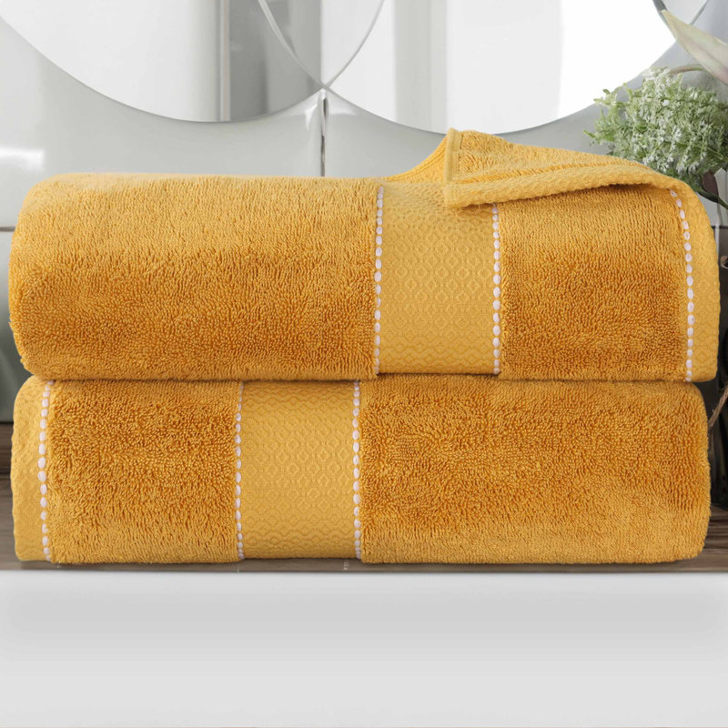Abrianna Egyptian Giza Cotton Bath Sheet, Gold