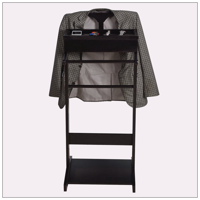 Portemanteaux portatifs avec porte-vêtements, Noir