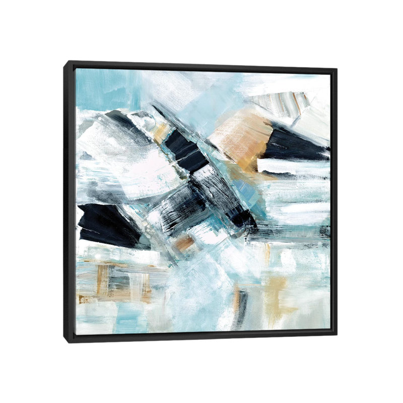 «River Dance II», reproduction sur toile, H 18 po x l 18 po x P 1,5 po, Toile avec cadre noir, Pas de tapis