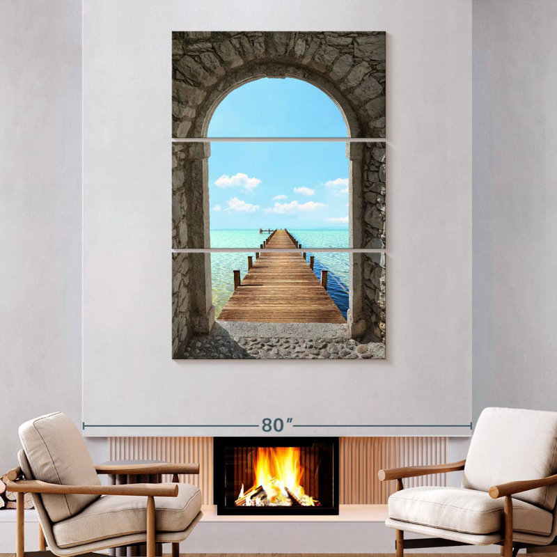 Lilie Stone Arch Boardwalk, 74" H x 48" W
