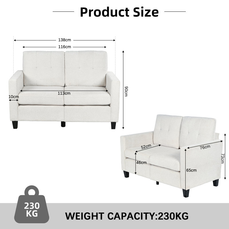 3 Seater Corduroy Corner Sectional
