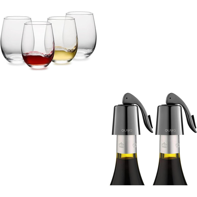 Bouchon à vin Bouchon de bouteille de vin en acier inoxydable avec bouchon en silicone Bouchon de vin réutilisable Bouchon de vin de qualité supérieure qui garde le vin frais meilleur cadeau