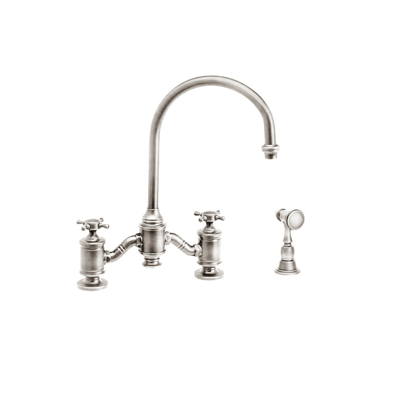 Hampton Bridge Faucet - Cross Handles, Black Nickel