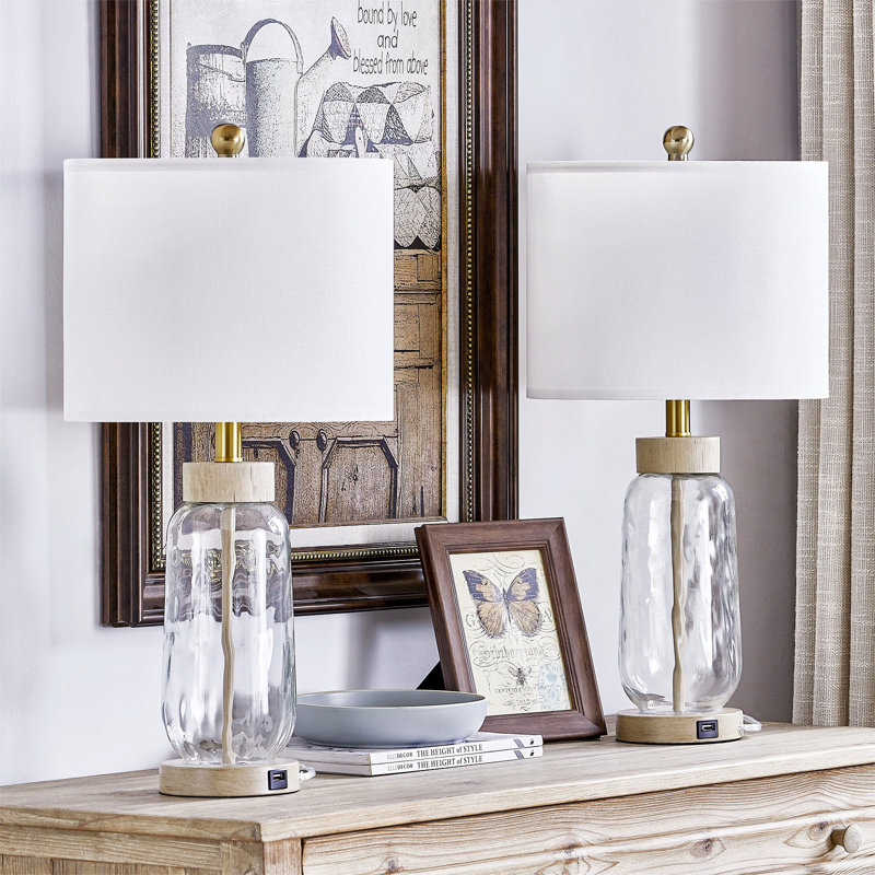 Krantz Glass USB Table Lamp