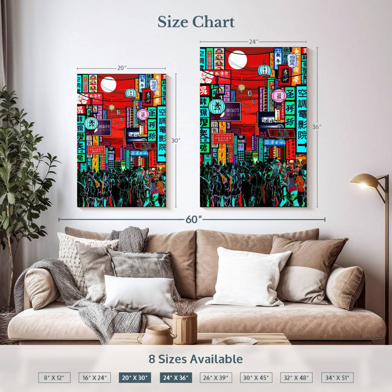 Aime Hong Kong Night, 36" H x 24" W