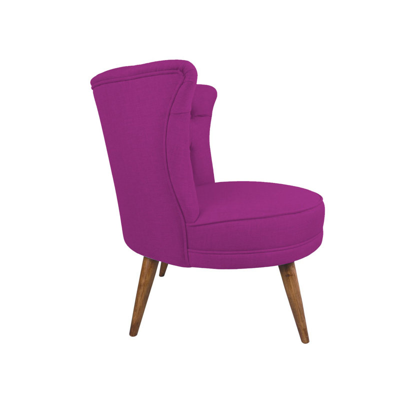Fauteuil à oreilles élégant, structure en bois massif, 31,5 po x 30,3 po x 29,5 po | Tissu 100% polyester, facile à nettoyer, rembourrage en mousse à 32 bandes | Conception moderne mauve, parfaite pour la maison ou l'hôtel, sièges confortables