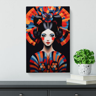 Geisha Op - Wrapped Canvas