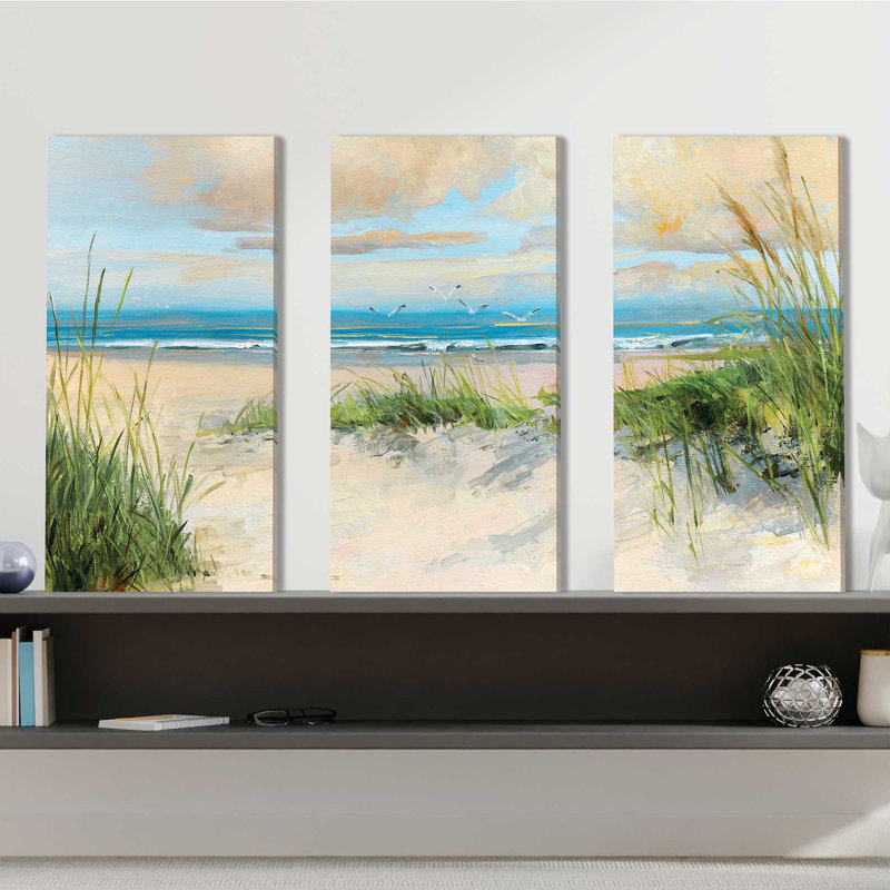 Catching the Wind - 3 pièces, reproduction d'art sur toile tendue, H 32 po x l 48 po x P 0,75 po