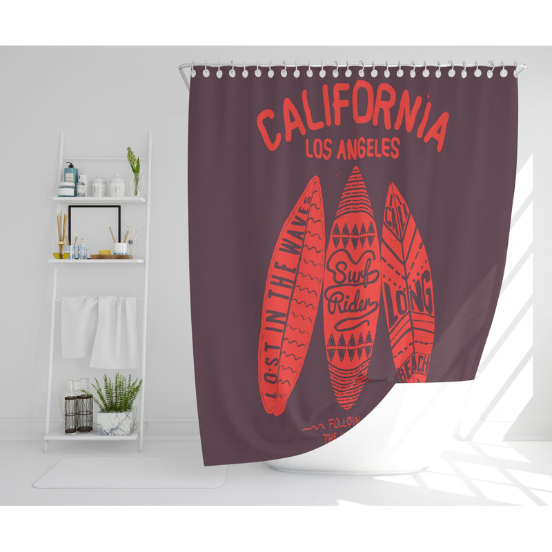 Kyleigh Polyester Shower Curtain, 168cm H x 168cm W