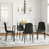 Hagler 4 - Person Glass Top Four Leg Dining Set