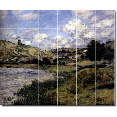 Carreau de céramique décorative 25,5 po x 21,25 po 4,25 po x 4,25 po