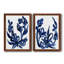 Indigo brossé Blooms I, toile encadrée de qualité supérieure - prête à être accrochée-640006749-640006721