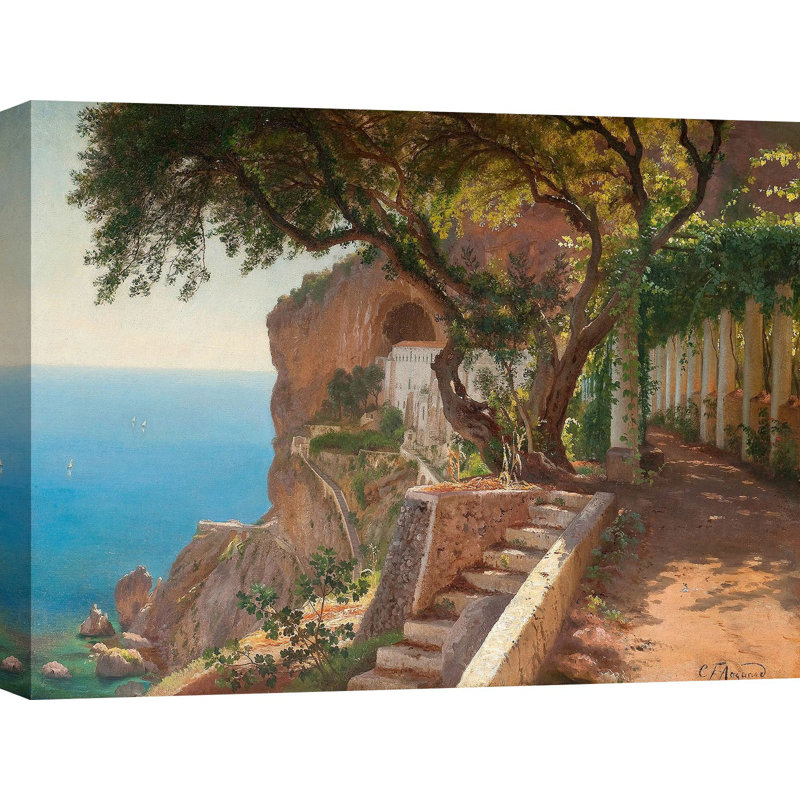 Pergola In Amalfi by Carl Frederic Aagaard - Wrapped Canvas Painting, 50cm H x 70cm W x 4cm D
