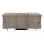 Canapé inclinable double luxueux de style luxueux brun 1 pièce