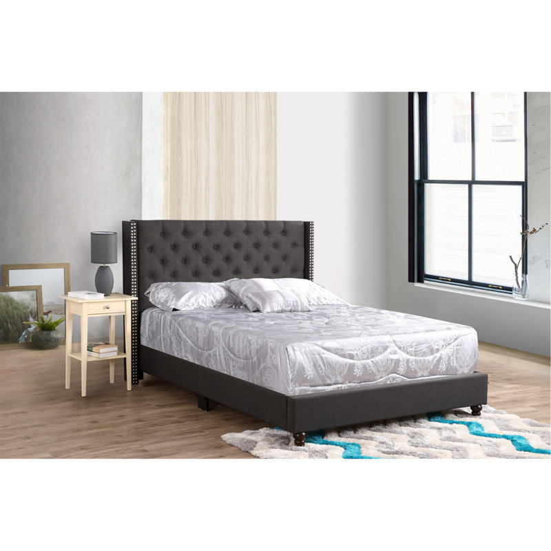Lit double tapissier transitionnel, Black