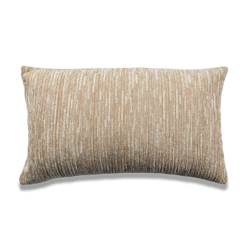 SEATTLE SOLID Lumbar Pillow, Brown, Down Blend, 12"H x 20"W