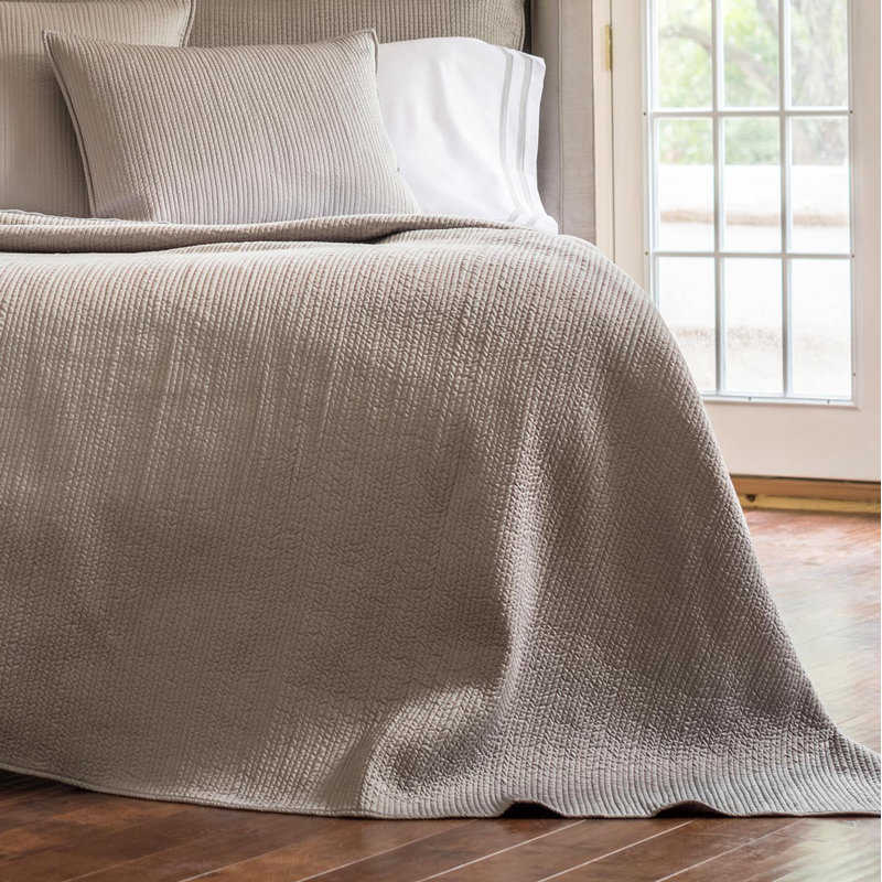 Retro Coverlet, King Coverlet, Pewter