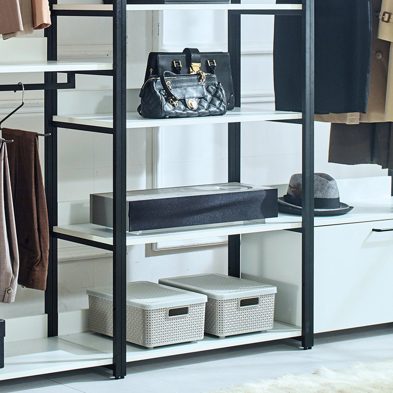Armoire en métal - rangement très profond, protection contre la chaleur de l'eau, égratignure, cadre blanc avec système de classement E0, espace de rangement,