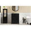 Meuble-lavabo de 24 pouces avec lavabo en céramique de style champêtre français, tiroirs coulissants et espace de rangement réglable pour les rasoirs-308718951