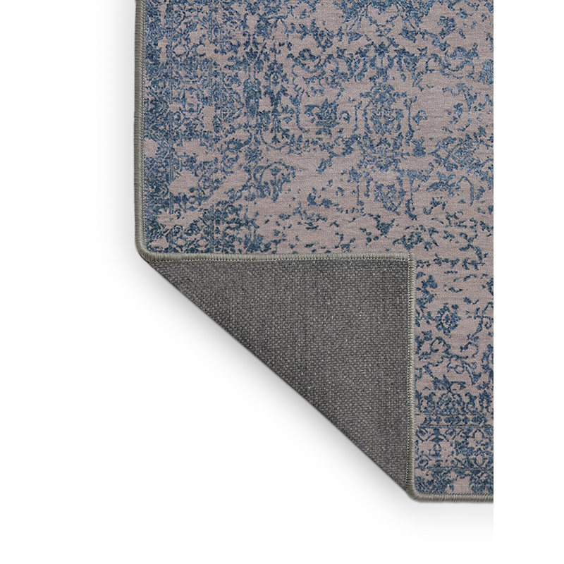 Tapis bleu / brun à motif oriental Bossonia, Rectangle 3 pi x 5 pi