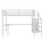 Lit mezzanine avec bureau en L et port USB, lit mezzanine avec garde-robe et tablette réglable pour les adolescents adultes-114221501-114221504