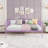 Twin Size Daybed, Sofa Bed Frame with Heart-Shaped Decoration and Steel Slat Support, Space-Saving, No Box Spring Needed, for Apartment, Living Room, Small Spaces, Pink-317893717