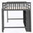 Loft Bed With  Open Storage Shelves And Built-In Ladder