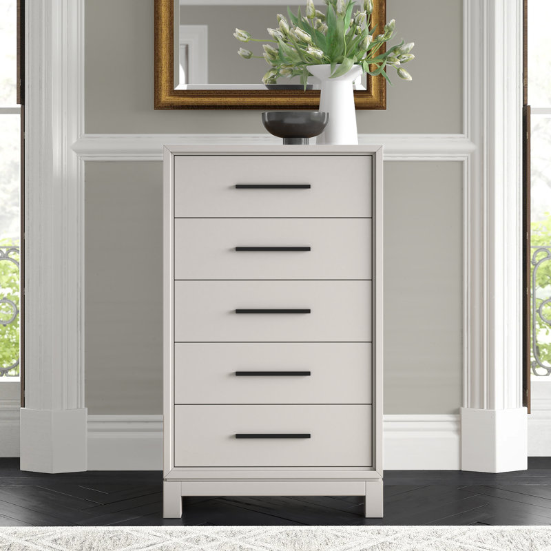 Wrightia 28'' W 5 - Drawer Dresser, Chalk White