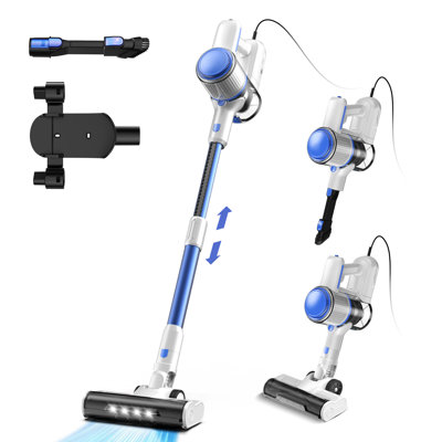 TASVAC Corded Stick Vacuum Cleaner With 20Ft Cord, 26Kpa Powerful Suction  , White,4IB, For Hard Floor Pet Hair