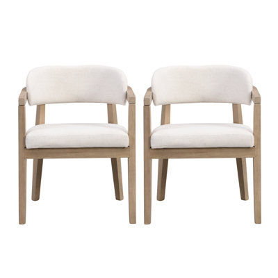 Drake Rubberwood Upholstered Dining Chairs