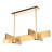 7-Light Brass LED Chandelier With White Acrylic Diffusers