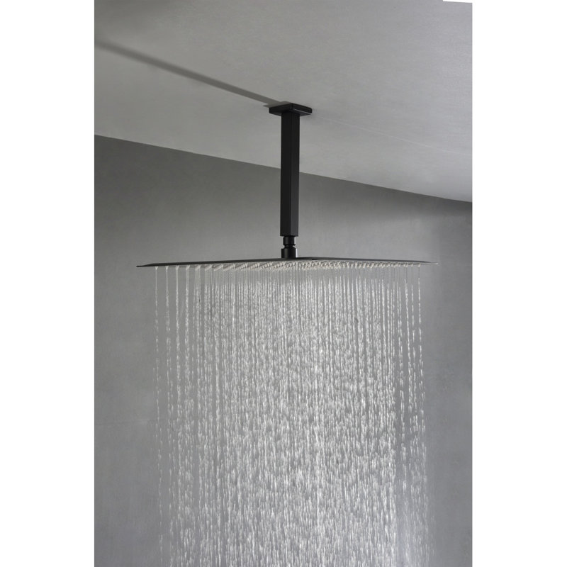 16" Matte Black Bathroom Luxury Shower Head, Shower Head, Shower Heads