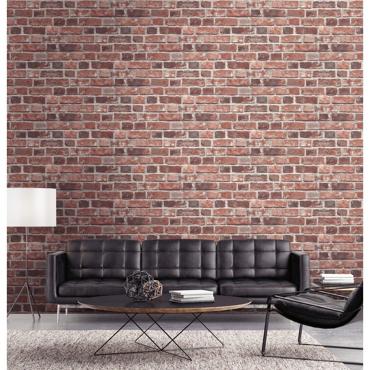 Brick Textured Peel And Stick Wallpaper  Tempaper  Co