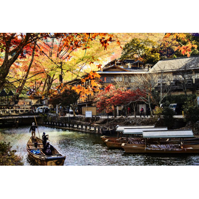 Imageing Of Fall Seasnon In Arashiyama, Japan by Nicholashan - Wrapped Canvas Print