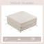 Canapé à compression Mahjong, canapé-lit convertible au sol, canapé modulaire désossé bricolage, aucun assemblage requis, tissu polaire circulaire, repose-pieds, blanc
