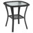 Fruttuo Traditional 2-Person Swivel Patio Conversation Set with Polyester Cushions and Table in Cream and Black-1684529311