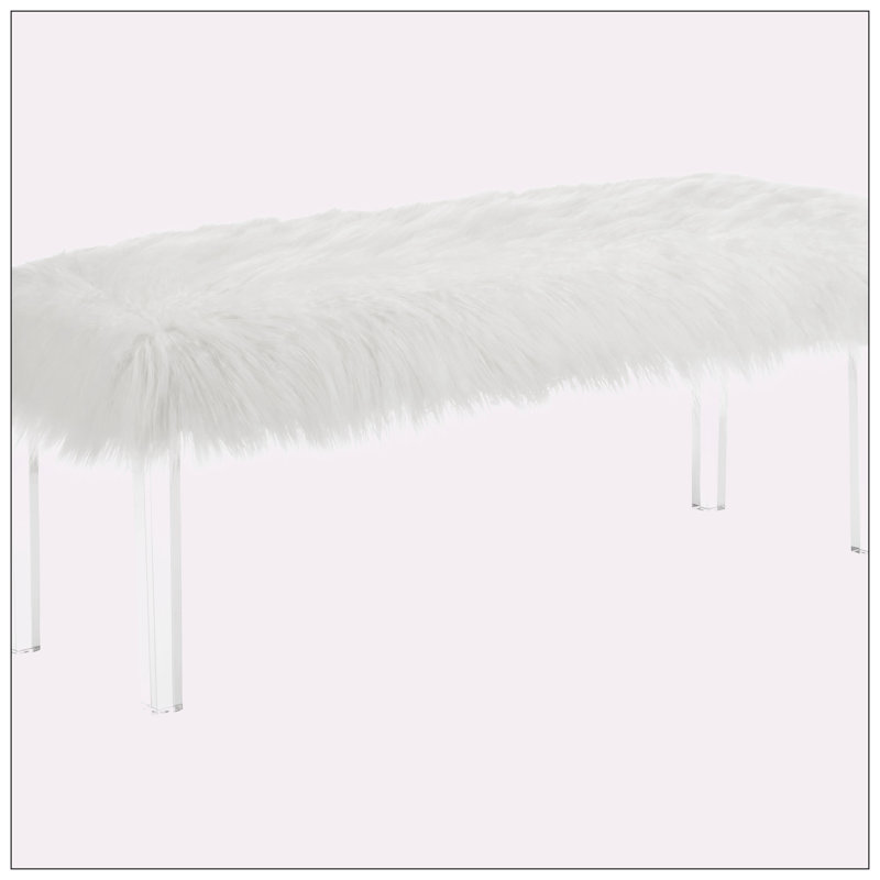 Banc rembourré en fausse fourrure Kasterlee