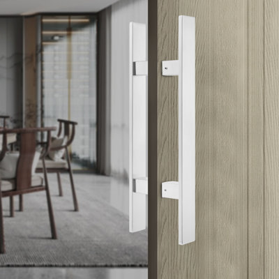 Double Sided Push Pull Door Handle,H-Shaped Door Pull Handle(1.57(W))